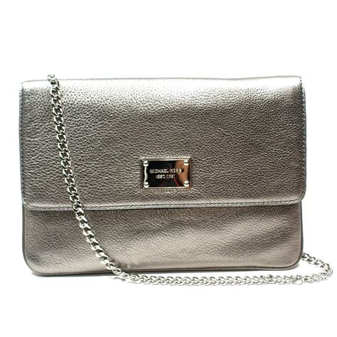 michael kors gunmetal jet set chain shoulder